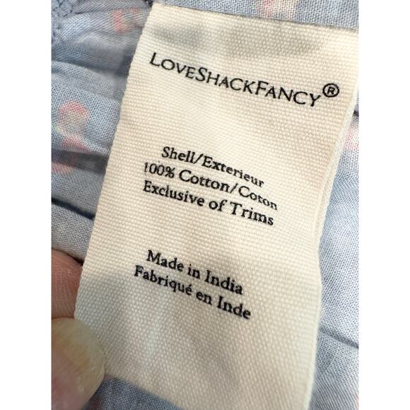 LoveShackFancy Blue Ruffle Mini Dress - Picture 6 of 10